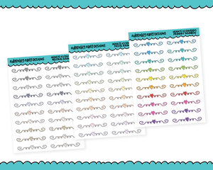 Rainbow Heart V2 Doodle Headers or Dividers for Erin Condren, Plum Planner, Inkwell Press or Filofax Planners