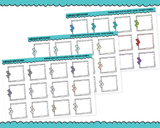 Hobo Cousin Rainbow Doodle Heart Dots Full Box Planner Stickers for Hobo Cousin or any Planner or Insert