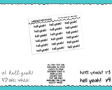 Foiled Tiny Text Series - Hell Yeah! Checklist Size Planner Stickers for any Planner or Insert