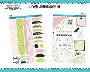 Journaling Kit - Hello Dino Pastel Dinosaur Planner Sticker Kit