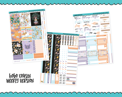 Hobonichi Cousin Weekly Hippie Halloween Themed Planner Sticker Kit for Hobo Cousin or Similar Planners