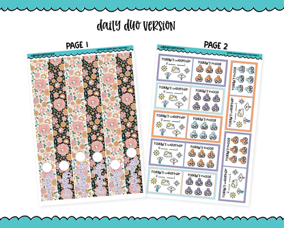 Daily Duo Hippie Halloween Themed Weekly Planner Sticker Kit for Daily Duo Planner