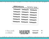 Foiled Tiny Text Series - Homework Checklist Size Planner Stickers for any Planner or Insert
