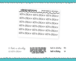 Foiled Tiny Text Series - Hot N Sticky Checklist Size Planner Stickers for any Planner or Insert