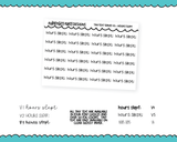 Foiled Tiny Text Series - Hours Slept Checklist Size Planner Stickers for any Planner or Insert