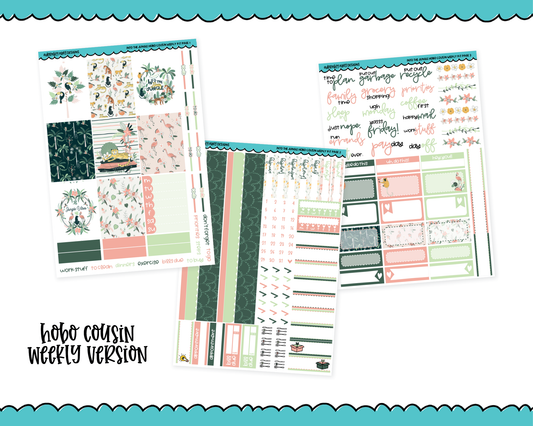 Hobonichi Cousin Weekly Into the Jungle Planner Sticker Kit for Hobo Cousin or Similar Planners