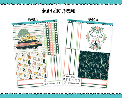 Daily Duo Into the Jungle Themed Weekly Planner Sticker Kit for Daily Duo Planner