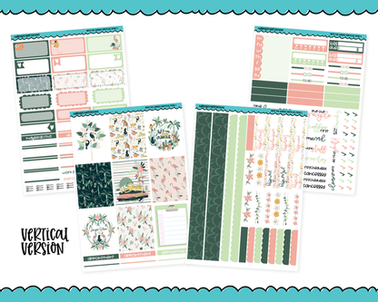 Vertical Into the Jungle Planner Sticker Kit for Vertical Standard Size Planners or Inserts