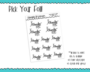 Foiled Hand Lettered K, Thanks, Bye Snarky Sarcastic Planner Stickers for any Planner or Insert