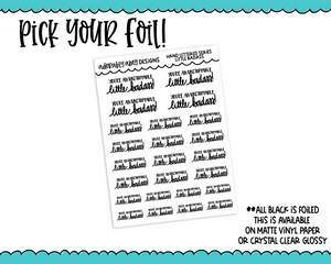Foiled Hand Lettered You are a Little Badass Sweary Planner Stickers for any Planner or Insert