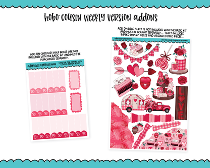 Hobonichi Cousin Weekly Love the Gnome You're With Valentine Holiday Themed Planner Sticker Kit for Hobo Cousin or Similar Planners