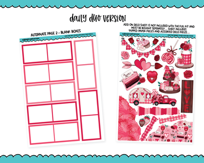 Daily Duo Love the Gnome You're With Valentine Themed Weekly Planner Sticker Kit for Daily Duo Planner