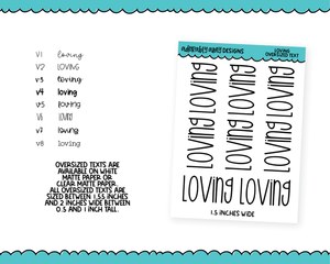Oversized Text - Loving Large Text Planner Stickers