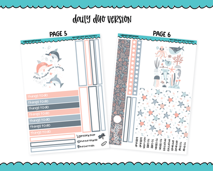 Daily Duo Make Some Waves Pastel Ocean Themed Weekly Planner Sticker Kit for Daily Duo Planner