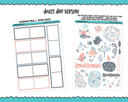 Daily Duo Make Some Waves Pastel Ocean Themed Weekly Planner Sticker Kit for Daily Duo Planner