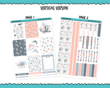 Vertical Make Some Waves Pastel Ocean Themed Planner Sticker Kit for Vertical Standard Size Planners or Inserts