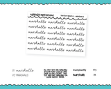 Foiled Tiny Text Series - Marshalls Checklist Size Planner Stickers for any Planner or Insert