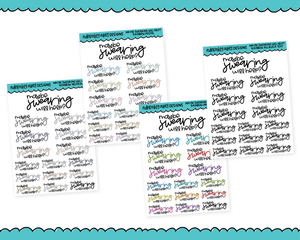 Rainbow or Black Maybe Swearing Will Help Snarky Typography Planner Stickers for any Planner or Insert
