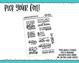 Foiled Mean Girls Quotes Sampler Planner Stickers for any Planner or I –  Adorably Amy Designs