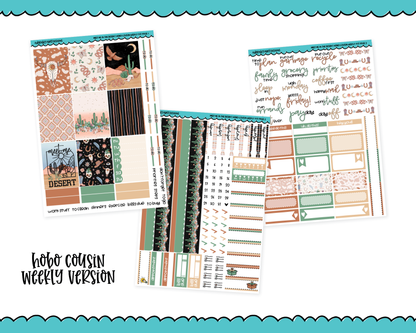 Hobonichi Cousin Weekly Meet Me in the Desert Themed Planner Sticker Kit for Hobo Cousin or Similar Planners