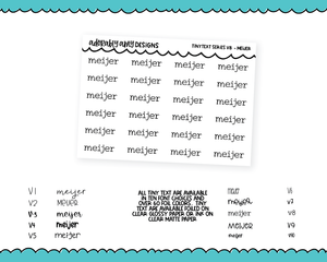 Foiled Tiny Text Series - Meijer Checklist Size Planner Stickers for any Planner or Insert