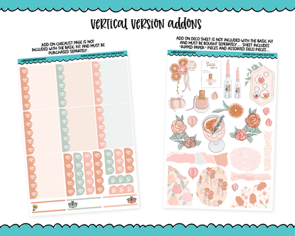 Vertical Mother's Day Floral Soft Pretty Mom Day Themed Planner Sticker Kit for Vertical Standard Size Planners or Inserts