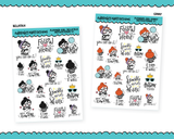 Planner Girls Character Stickers Motivational V1 Decoration Planner Stickers for any Planner or Insert