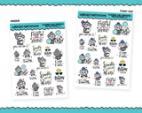 Planner Girls Character Stickers Motivational V1 Decoration Planner Stickers for any Planner or Insert