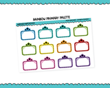 Rainbow Movie Marquee Movie Tracker Reminder Tracker Stickers for any Planner or Insert