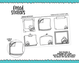 Foiled Planner Girl Myrtle Fill in Boxes V2 Planner Stickers for any Planner or Insert