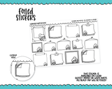 Foiled Planner Girl Myrtle Fill in Boxes V2 Planner Stickers for any Planner or Insert