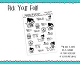Foiled Planner Girl Myrtle Dog Life Dog Lover Planner Stickers for any Planner or Insert - Adorably Amy Designs