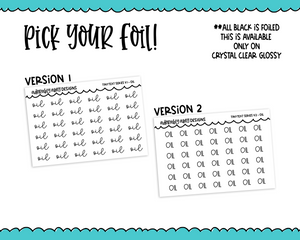 Foiled Tiny Text Series - Oil Checklist Size Planner Stickers for any Planner or Insert