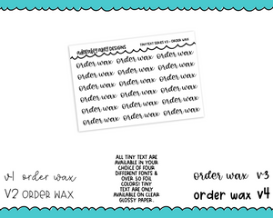 Foiled Tiny Text Series - Order Wax Checklist Size Planner Stickers for any Planner or Insert