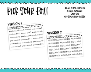 Foiled Tiny Text Series -   Pest Control Checklist Size Planner Stickers for any Planner or Insert