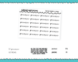 Foiled Tiny Text Series - Picnic Checklist Size Planner Stickers for any Planner or Insert