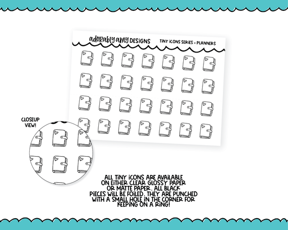 Foiled Tiny Icon Series - Planners Tiny Size Planner Stickers for any Planner or Insert