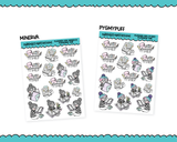 Doodled Planner Girls Character Stickers Planning Time Decorative Planner Stickers for any Planner or Insert