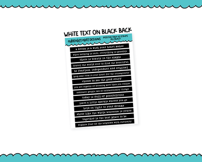 Rainbow, Black or White Quote Strips - Positive Talk V2