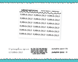 Foiled Tiny Text Series - Pumpkin Spice Checklist Size Planner Stickers for any Planner or Insert