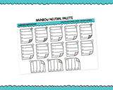 Hobo Cousin Rainbow Push Pin Note Planner Boxes Planner Stickers for Hobo Cousin or any Planner or Insert