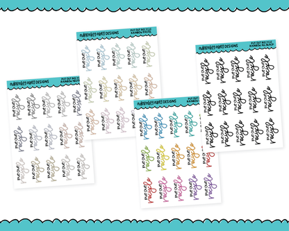 Rainbow or Black Put Out Recycle Reminder Planner Stickers for any Planner or Insert