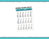 Rainbow or Black Put Out Garbage Reminder Planner Stickers for any Planner or Insert