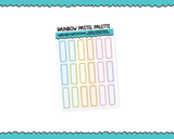 Hobo Cousin Rainbow Plain Quarter Box Planner Stickers for Hobo Cousin or any Planner or Insert