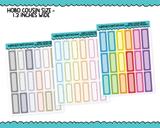Hobo Cousin Rainbow Plain Quarter Box Planner Stickers for Hobo Cousin or any Planner or Insert