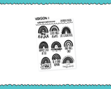 Foiled Rainbow Motivational 2 Versions Quote Samplers Planner Stickers for any Planner or Insert