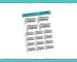 Hand Lettered Ray of F*cking Sunshine Bad Day Swearing Snarky Planner Stickers for any Planner or Insert - Adorably Amy Designs