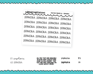 Foiled Tiny Text Series - Sephora Checklist Size Planner Stickers for any Planner or Insert