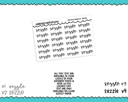 Foiled Tiny Text Series - Sezzle Checklist Size Planner Stickers for any Planner or Insert