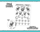 Foiled Doodled Planner Girls Shark Week Decorative Planner Stickers for any Planner or Insert